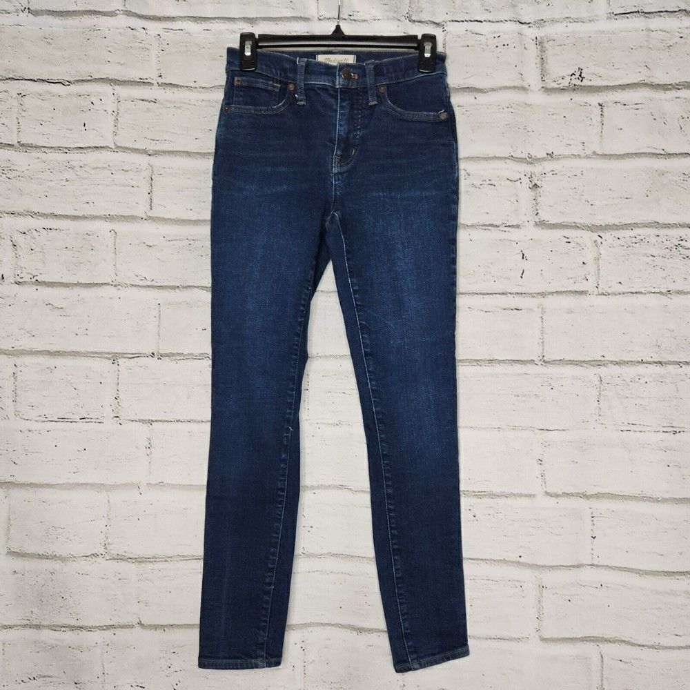 Madewell 9” Mid Rise Skinny Jeans Orland Wash Blue Denim Pants Size 25